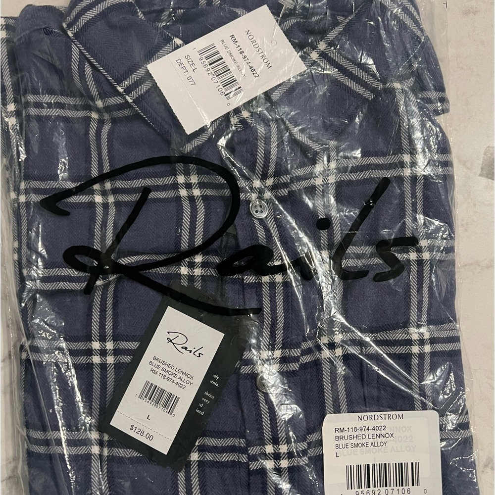 Nwt Mens Rails Flannel Size Large - image 1